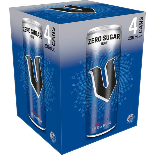 Zero Sugar Blue Energy Drink | 250ml x 4 Pack | V Energy | YG-112416-MC-153763