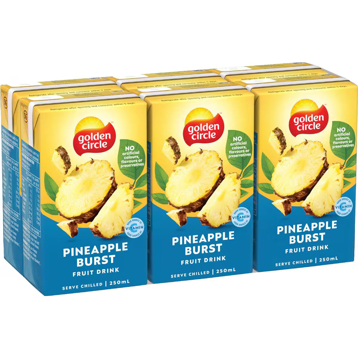 Pineapple Burst Poppers | 250ml x 6 Pack | Golden Circle | YG-111503-MC-975587