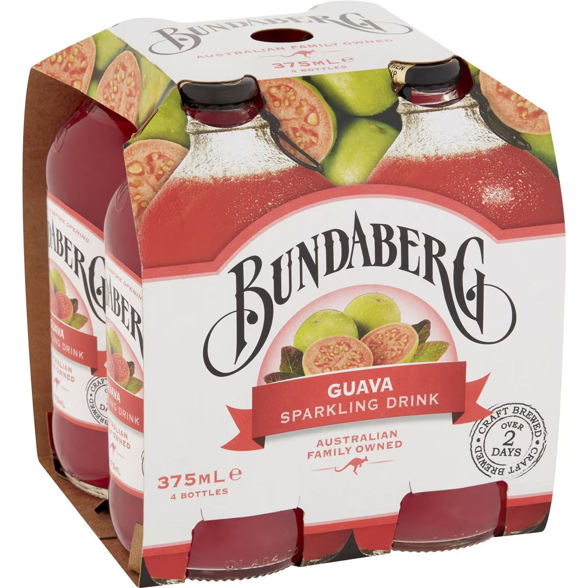 Guava Sparkling Drink | 375ml x 4 Pack | Bundaberg | YG-006487-WW-091598