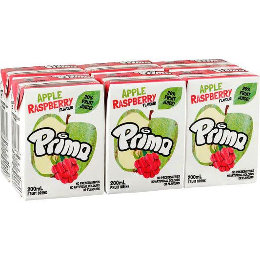 Apple & Raspberry Fruit Drink Poppers | 200ml x 6 Pack | Prima | YG-112458-MC-975589