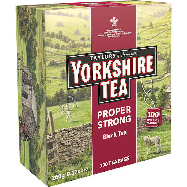 Yorkshire Extra Strong Tea Bags | 100 Pack | Taylors Of Harrogate | YG-112750-MC-977854