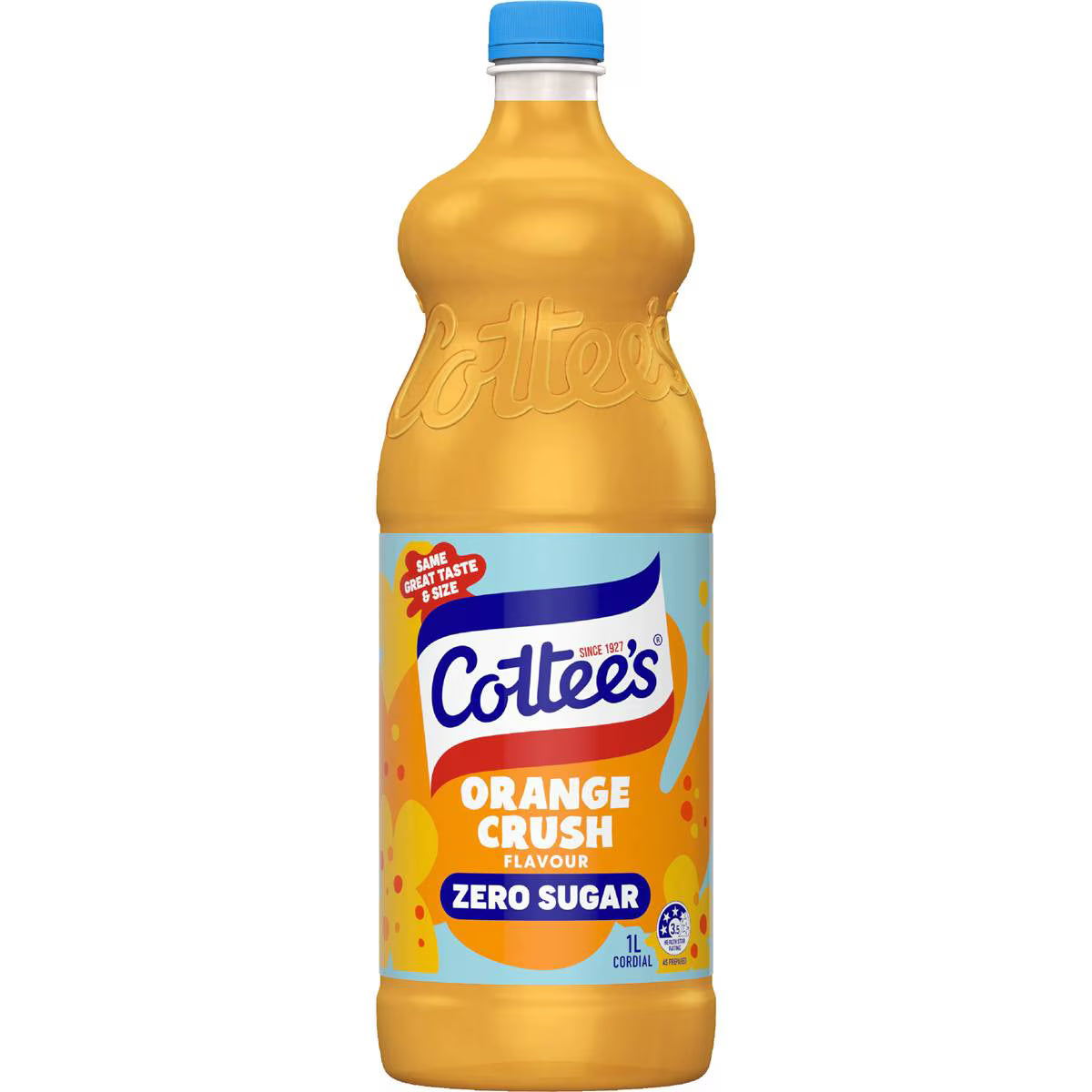 Zero Sugar Orange Cordial Orange Crush Sugar Free | 1L | Cottee's | YG-112435-MC-975485