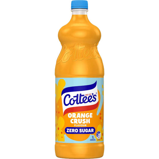 Zero Sugar Orange Cordial Orange Crush Sugar Free | 1L | Cottee's | YG-112435-MC-975485