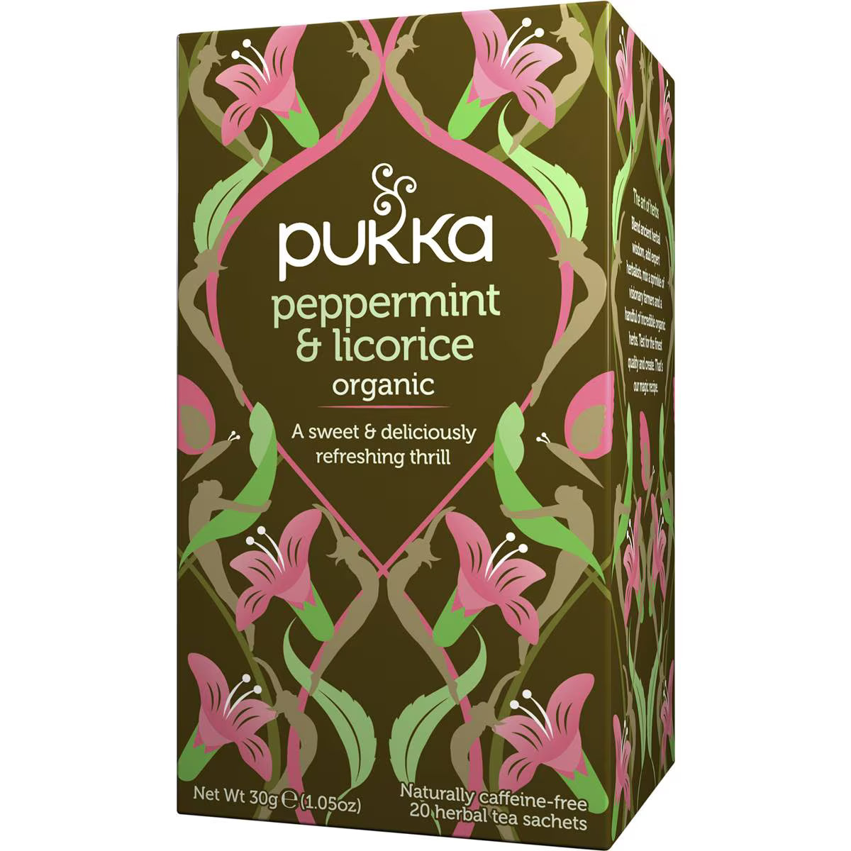 Peppermint & Licorice Organic Herbal Tea Sachets | 20 Pack | Pukka | YG-010173-WW-091936