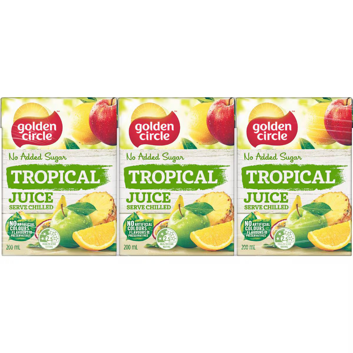 Tropical Poppers | 200ml x 6 Pack | Golden Circle | YG-111499-MC-975572