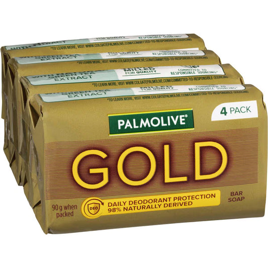 Bar Soap Gold Deodorant Protection | 90g x 4 Pack | Palmolive | YG-112819-MC-978092