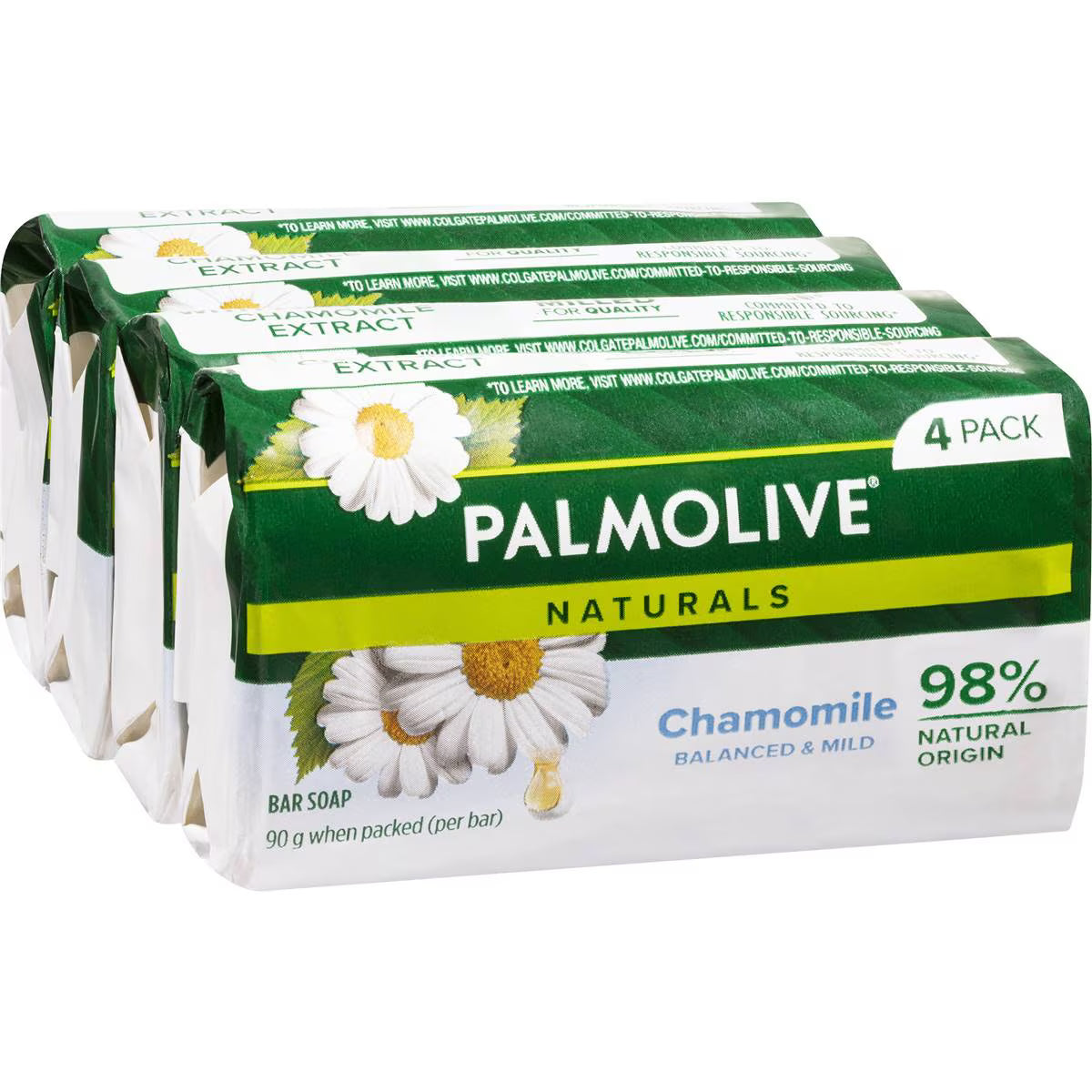 Bar Soap Naturals Chamomile Extracts | 90g x 4 Pack | Palmolive | YG-008143-WW-092502