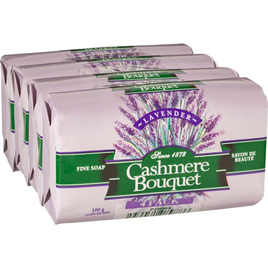 Bar Soap Lavender | 100g x 4 Pack | Cashmere Bouquet | YG-111960-MC-978090