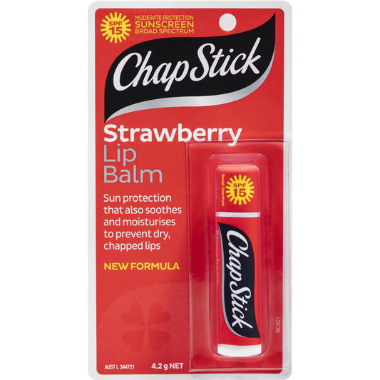 Strawberry Lip Balm With SPF 15 Sunscreen | 4.2g | Chapstick | YG-112775-MC-977946