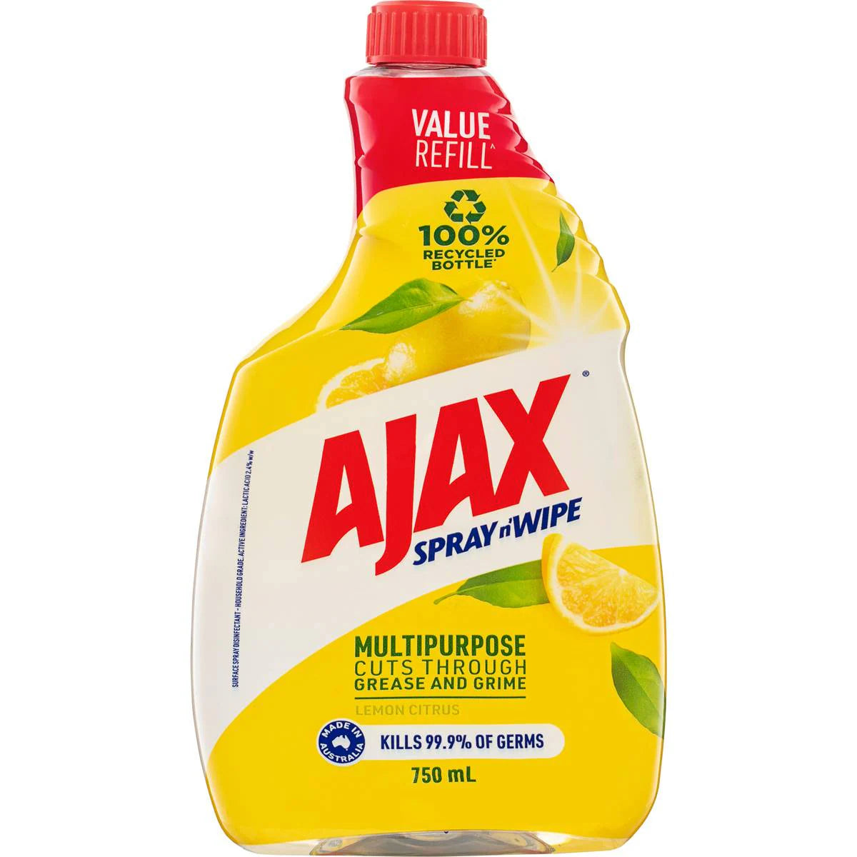 Spray & Wipe Multipurpose Cleaner Refill Lemon Citrus | 750ml | Ajax | YG-112270-MC-980552