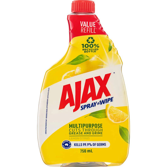 Spray & Wipe Multipurpose Cleaner Refill Lemon Citrus | 750ml | Ajax | YG-112270-MC-980552