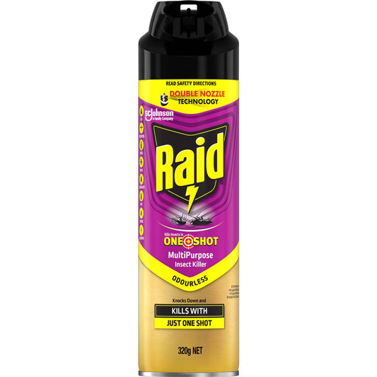 One Shot Multipurpose Insect Killer Spray Odourless | 320g | Raid | YG-112299-MC-980635