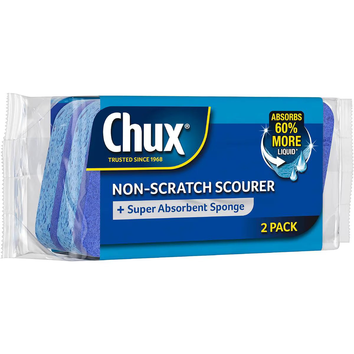 Non Scratch Scourer Sponge | 2 Pack | Chux | YG-112222-MC-979870