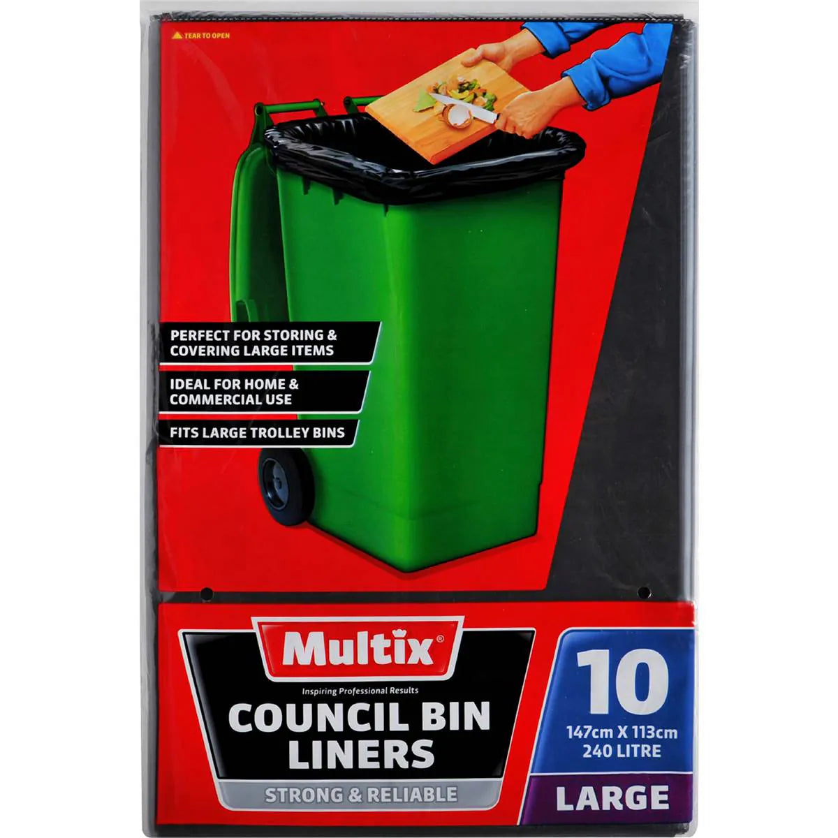 Council Liner Garbage Bags | 10 Pack | Multix | YG-112217-MC-979827