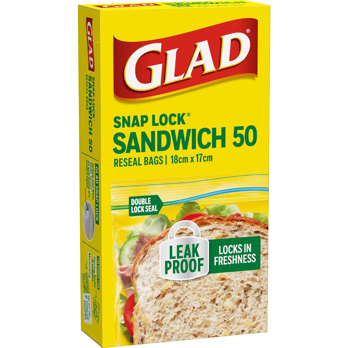 Resealable Sandwich Bags | 50 Pack | Glad | YG-112127-MC-978688