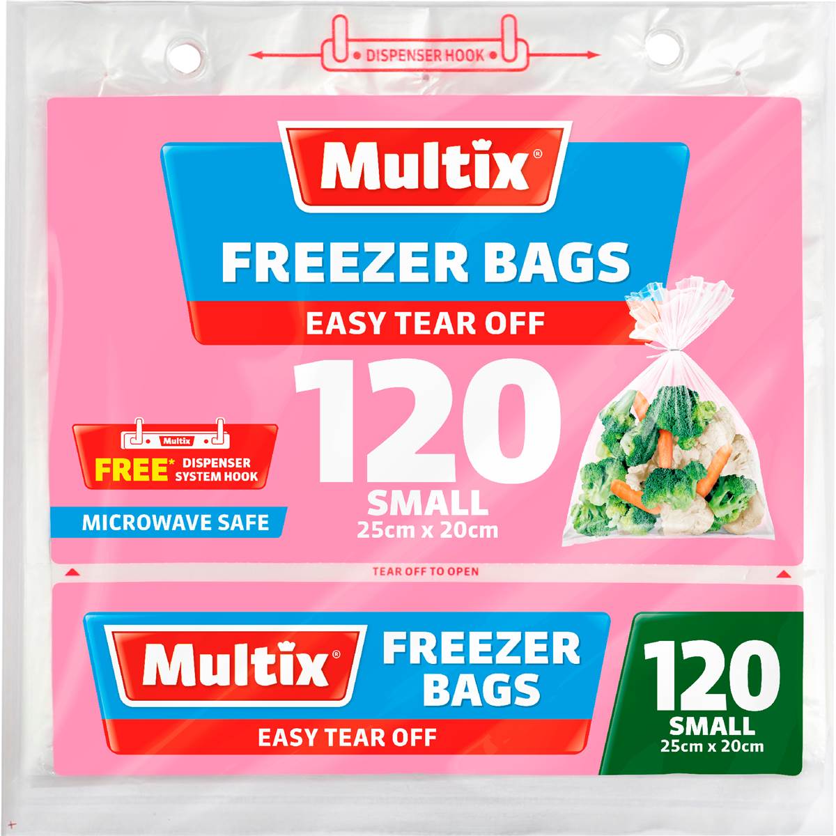 Easy Tear Off Freezer Bags Small | 120 Pack | Multix | YG-112128-MC-978692