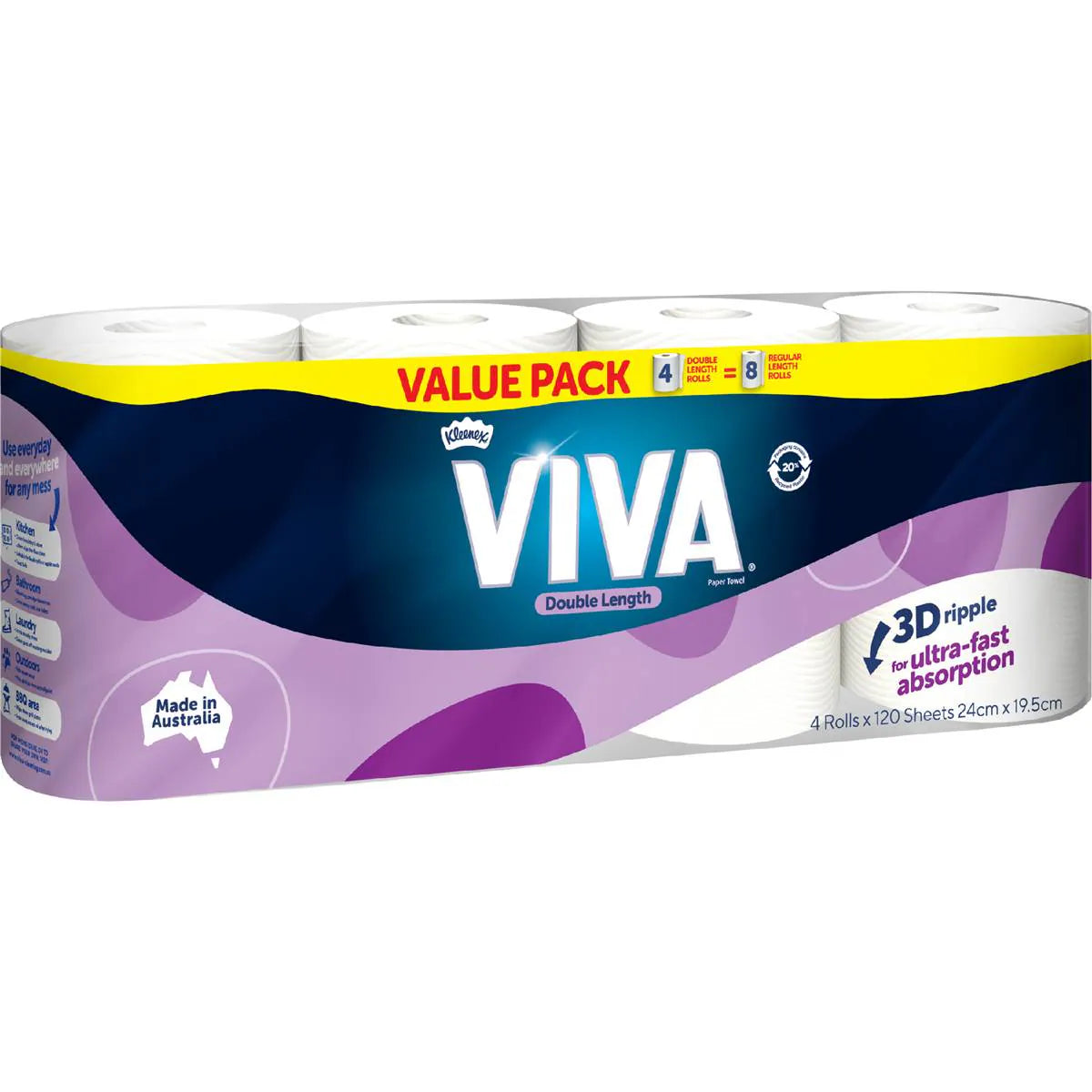 Double Length Paper Towel | 4 x 120 Pack | Viva | YG-112167-MC-978856