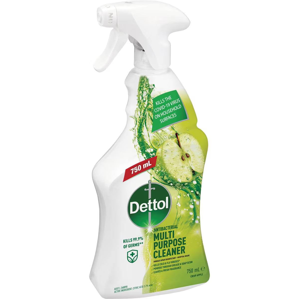 Multipurpose Cleaner Surface Spray Disinfectant Apple | 750ml | Dettol | YG-112274-MC-980565