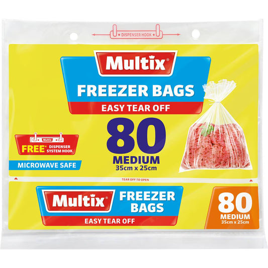 Easy Tear Off Freezer Bags Medium | 80 Pack | Multix | YG-010530-MC-978691