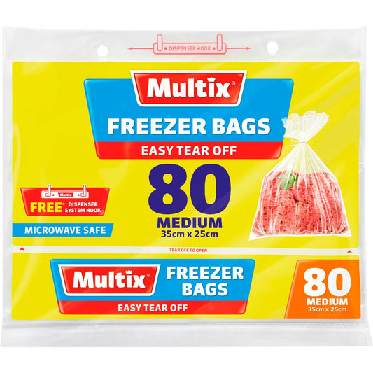 Easy Tear Off Freezer Bags Medium | 80 Pack | Multix | YG-010530-MC-978691