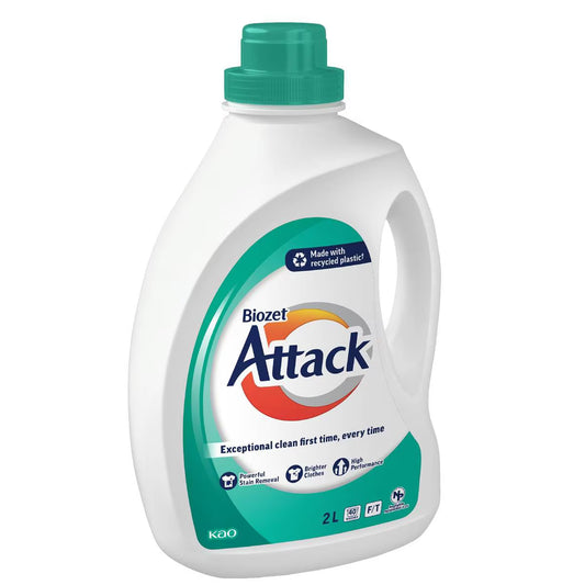 Attack Front & Top Loader Regular Laundry Liquid | 2L | Biozet Attack | YG-007688-WW-097957