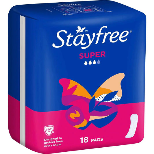 Super Pads No Wings | 18 Pack | Stayfree | YG-111968-MC-978124
