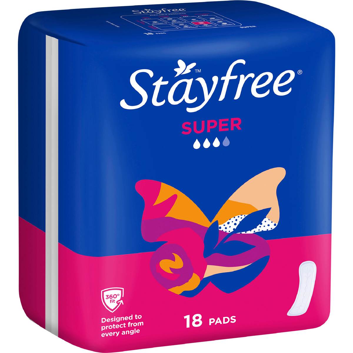 Super Pads No Wings | 18 Pack | Stayfree | YG-111968-MC-151032