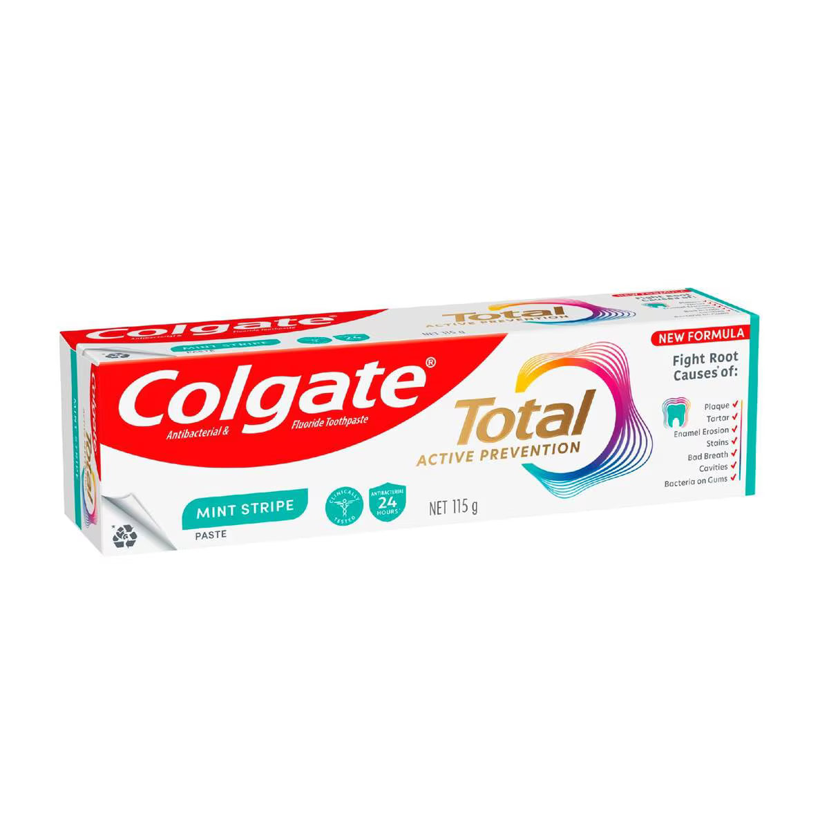 Total Active Prevention Mint Stripe Toothpaste | 115g | Colgate | YG-112800-MC-978033