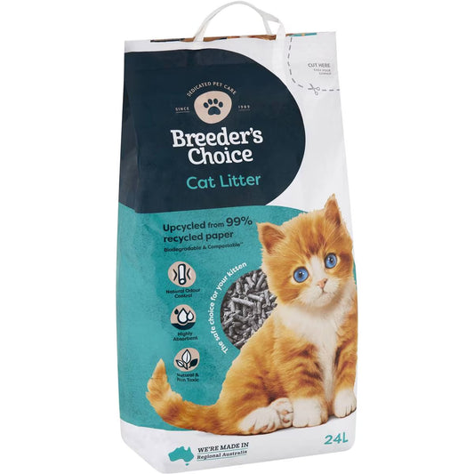 Paper Cat Litter | 24l | Breeders Choice | YG-012492-WW-098689