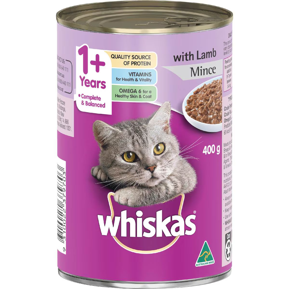 1 Years Wet Cat Food Lamb Mince | 400g | Whiskas | YG-112982-MC-978817