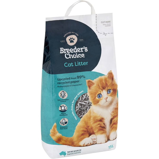 Paper Cat Litter | 15l | Breeders Choice | YG-007892-WW-098720