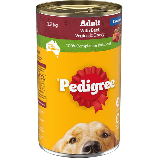 Adult Wet Dog Food With Beef Vegies & Gravy Casserole Can | 1.2kg | Pedigree | YG-112150-MC-978773