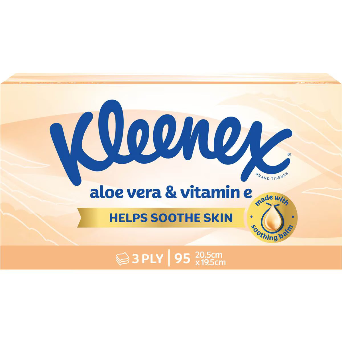 Aloe Vera & Vitamin E 3 Ply Facial Tissues | 95 Pack | Kleenex | YG-112989-MC-978938