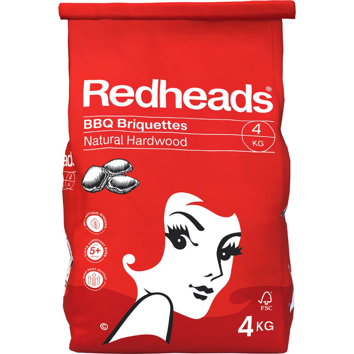 Classic BBQ Briquettes | 4kg | Redheads | YG-111993-MC-978177