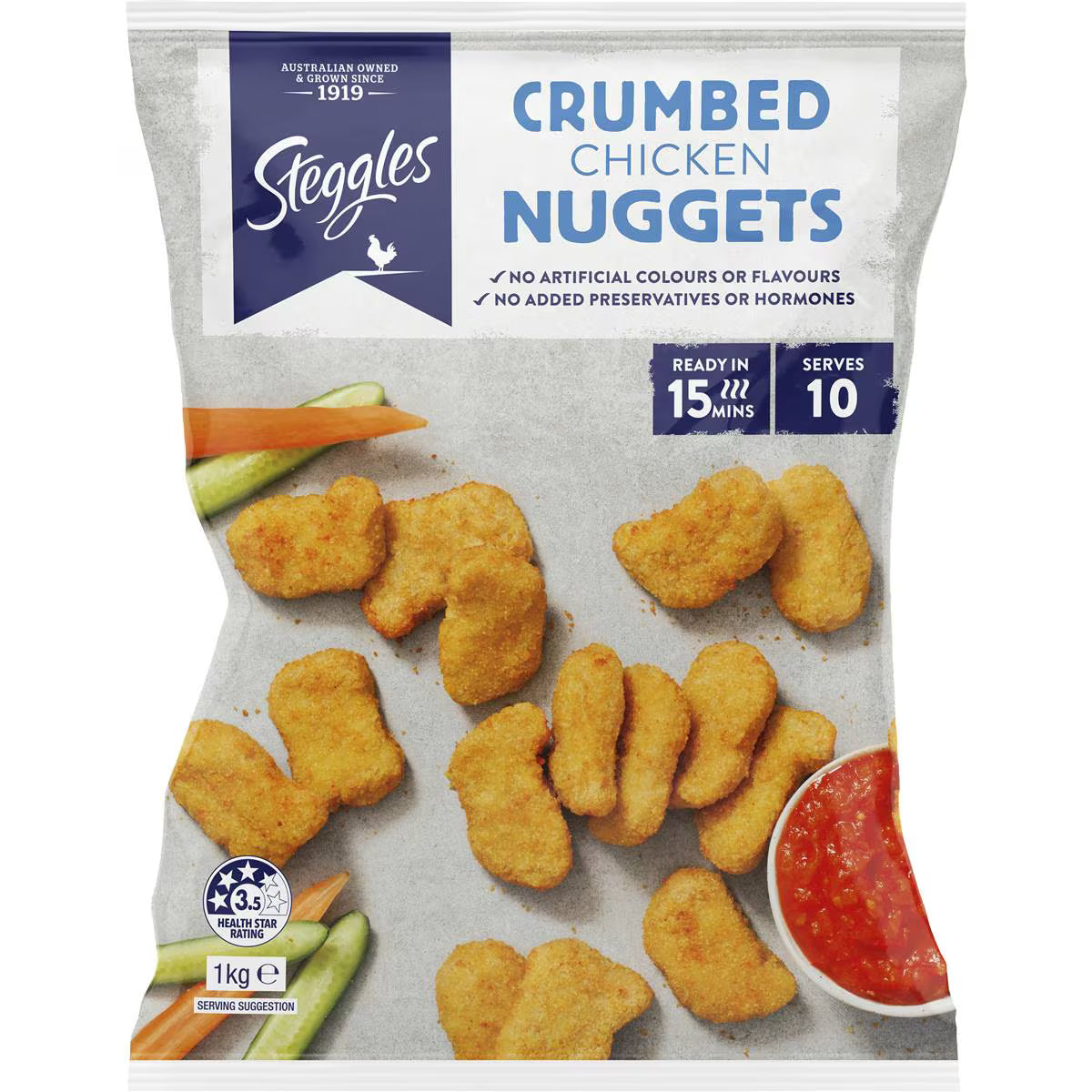 Chicken Nuggets Crumbed | 1kg | Steggles | YG-113030-MC-980011