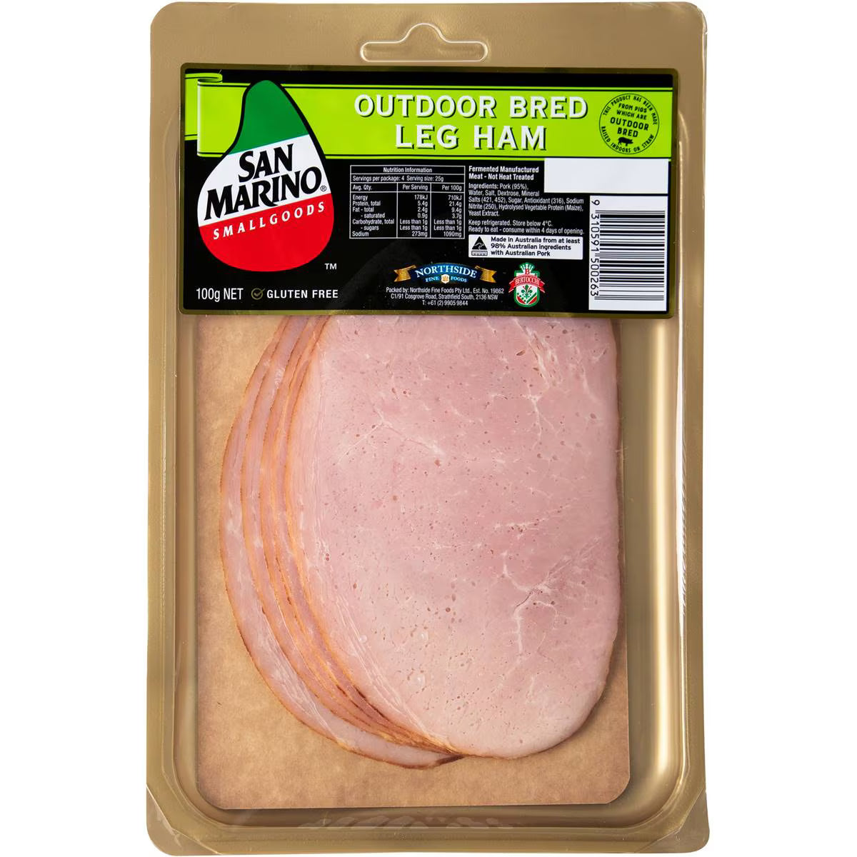 Outdoor Bred Leg Ham | 100g | San Marino | YG-006258-WW-119992