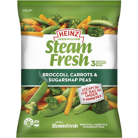 Steam Fresh Vegetables Frozen Veg Broccoli, Carrots & Peas | 450g | Heinz | YG-006569-WW-122274