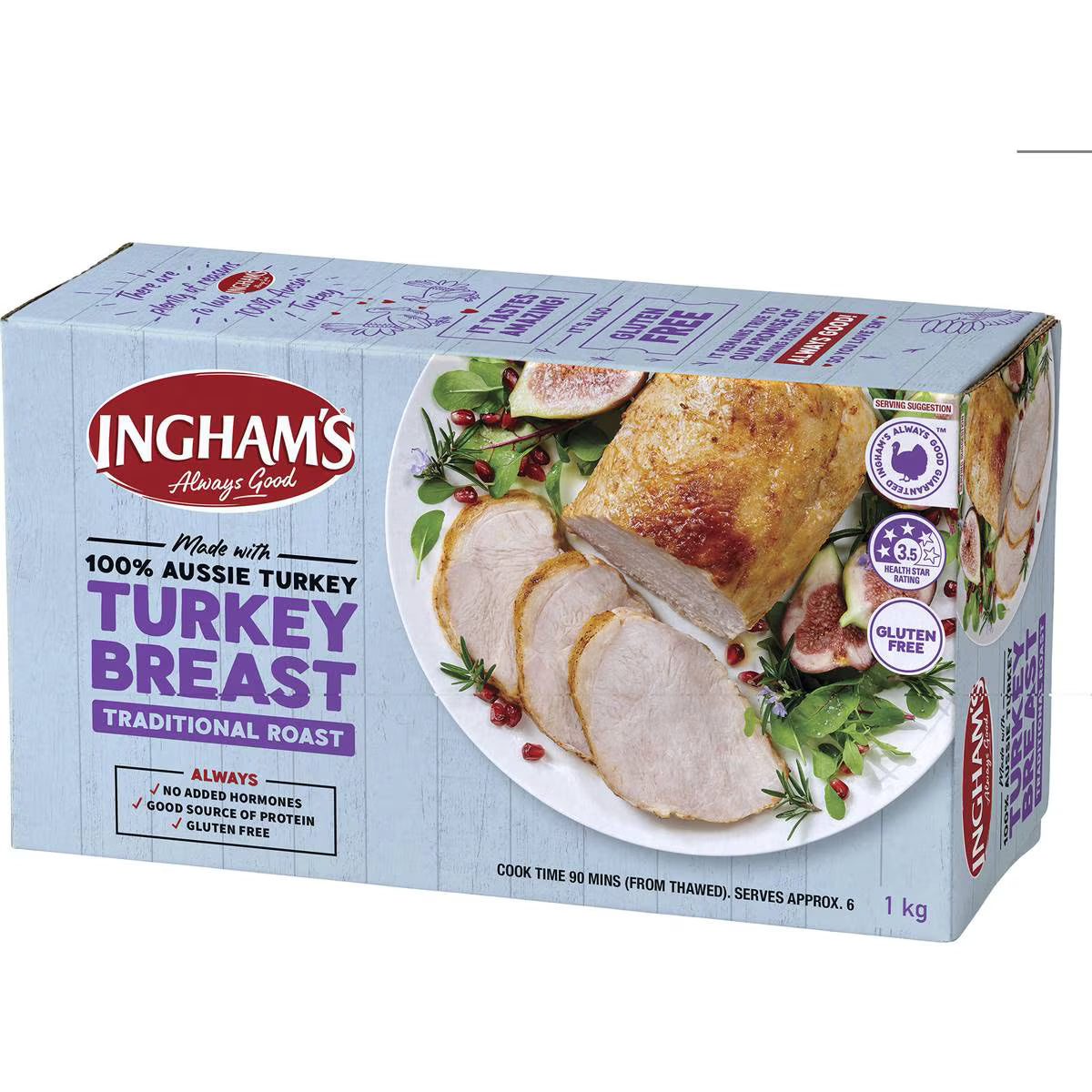 Frozen Turkey Breast Traditional Roast | 1kg | Ingham's | YG-112263-MC-980364