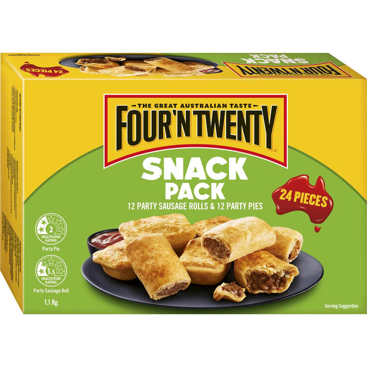 Snack Sausage Rolls & Party Pies | 24 Pack | Four'n Twenty | YG-006396-WW-135222