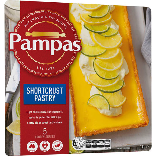 Shortcrust Pastry 5 Sheets | 1kg | Pampas | YG-006816-MC-980103
