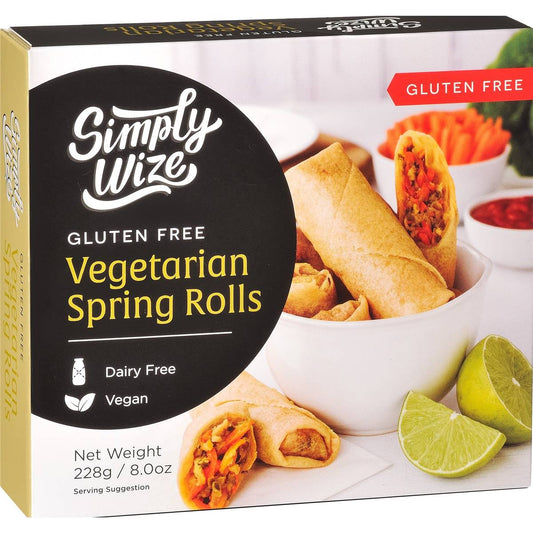 Gluten Free Vegetarian Spring Rolls | 228g | Simply Wize | YG-007466-WW-135322