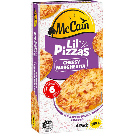 Lil Pizzas Snacks Cheesy Margherita | 4 Pack | Mccain | YG-113066-MC-980304