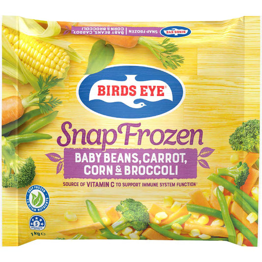 Snap Frozen Baby Beans Carrot Corn & Broccoli Veg Mix | 1kg | Birds Eye | YG-006810-WW-135375