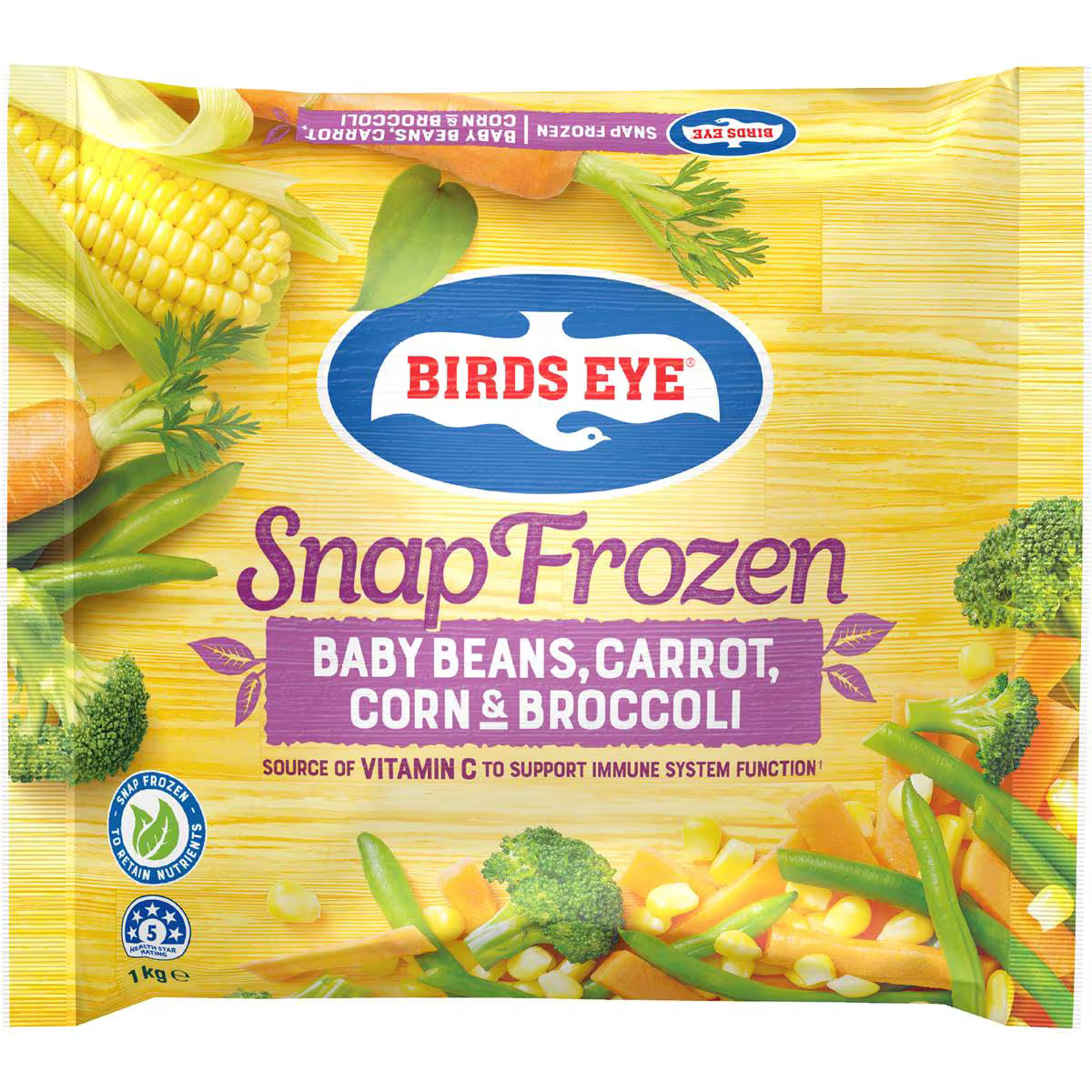 Snap Frozen Baby Beans Carrot Corn & Broccoli Veg Mix | 1kg | Birds Eye | YG-006810-WW-135375