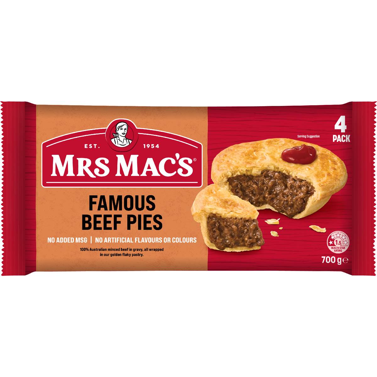 Pies Beef Beef | 4 Pack | Mrs Mac's | YG-113028-MC-979922