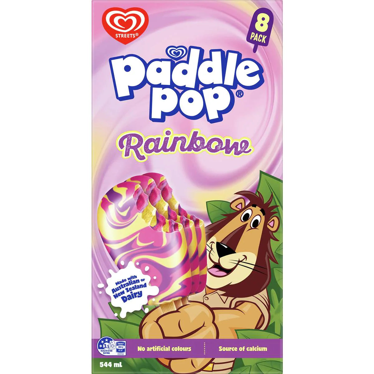 Rainbow Sticks Rainbow | 8 Pack | Paddle Pop | YG-112231-MC-980224