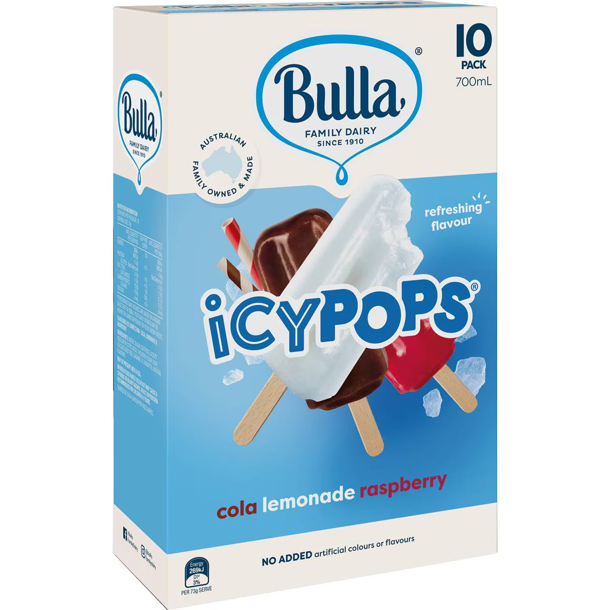 Icy Pops Lemonade Raspberry & Cola | 10 Pack | Bulla | YG-006814-WW-135430