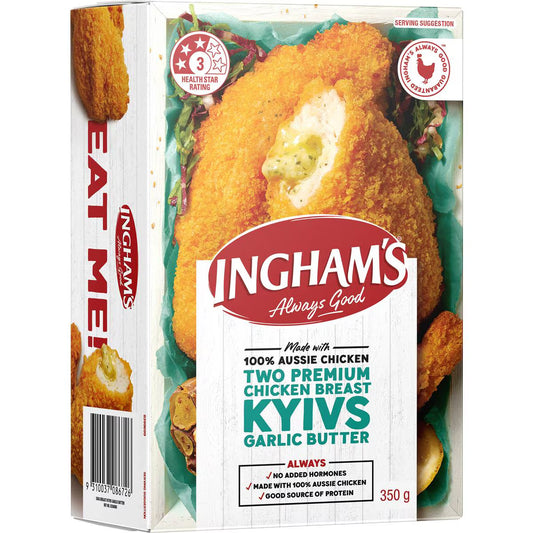Two Premium Chicken Breast Kyiv Garlic Butter | 350g | Ingham's | YG-112243-MC-980294