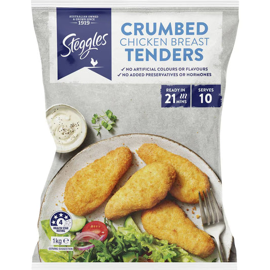 Chicken Breast Tenders Crumbed | 1kg | Steggles | YG-112268-MC-980383