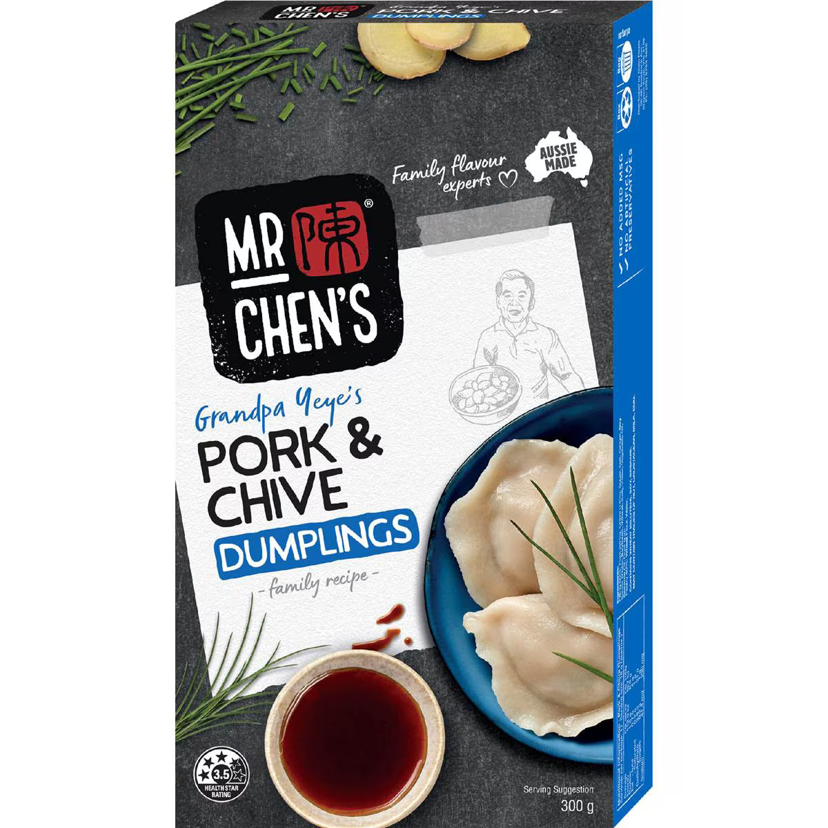 Pork & Chive Dumplings | 300g | Mr Chen's | YG-112264-MC-980367